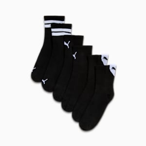 Chaussettes de marin courtes mi-tissu bouclette Femme (3 paires), BLACK / WHITE, extralarge